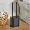 Toilet Bowl Brush and Plunger Set with Holder, Black