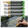 Tombstone Marker Pen, for Restoring Faded Grave Inscriptions，Gold：5PCS