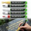 Tombstone Marker Pen, for Restoring Faded Grave Inscriptions，Mixed：5PCS