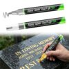 Tombstone Marker Pen, for Restoring Faded Grave Inscriptions，Silver：2PCS