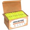 TomeLosise 72 Count Yellow Highlighters Bulk, Chisel Tip, No Bleed Fluorescent Highlighter Pens, Back to School Supplies, Teachers, Office, Classroom Must Have