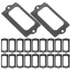 TOMETURE 40pcs Vintage Black Iron Metal Drawer Label Holders for Storage Bins and Office Cabinets Versatile Organization and Viewing, for Office and Library Use