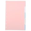 TOMETURE 5pcs X8.5 Inch Pp Binder Tabs Dividers with 5 Color Mushroom Holes, Sturdy Indexing and Flagging Notebook Dividers for Organizing Reports and Files