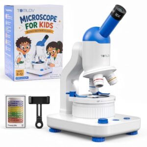TOMLOV DM301K Microscope for Kids Educational Science STEM Kits Ages 6-12