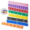 TOMMYHOME Magnetic Fraction Tiles for Kid's Maths Classroom Toys.Standing Teaching aids for Primary classrooms.Help Kids Learn Fractions (Rectangular)
