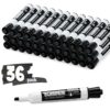 TOMPEN Dry Erase Markers Black 36 Count,Chisel Tip Whiteboard Markers for Adults Teachers Gifts-Non-Toxic Low Odor,Bulk for Classroom,Office,Home,Quick-Dry & Easy to Erase