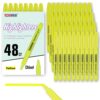 TOMPEN Highlighters Yellow 48 Pack,Bible Highlighters No Bleed–Bulk Chisel Tip High Lighter Markers Set for School, Office,Study,Journaling–Smear-Free,Quick Dry–Fluorescent Pens for Teachers