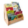 TONGMO 5-Tier Montessori Bookshelf - Front Facing Kids Bookshelf with Back Storage, Perfect for Toddler, Children's Room, and Reading Nook (Natural)