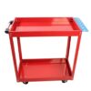 Tool Cart on Wheels, 400 LBS Heavy Duty Steel Utility Cart with Lockable Casters, Red