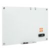 Toolsempire Glass Whiteboard, 36" x 24" Magnetic Dry Erase Board with Eraser, Removable Tray, 2 Markers, 4 Magnets & 2 Hanging Hooks, Large Frameless White Board for Home, Office, School
