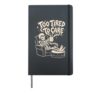 TOO TIRED TO CARE Sarcastic Funny Coffee Hardcover Journal, Black