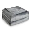 Topblan Weighted Blanket 7lbs, Adults Weighted Blankets with Soft Warm Fabric for Sleeping and Calming, Adult Heavy Blanket for Sofa Bed, Grey, 41 x 60 inches