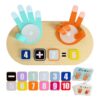 TOP BRIGHT Educational Learning Number Toy for Toddler - Finger Counting Math Toys, Homeschool Supplies for Math Manipulates, Number Counting Blocks for Kids, Montessori Toy for 3 Year Old