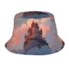 top Building Unisex Sun Visor Bucket Hat - Wide Brim Fishing Hat - Foldable Breathable Outdoor Hat with UV Protection for Garden Beach Camping Travel Black