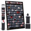 Top Horrors Movie Scratch Off Poster - 100 Lconic Horror Films,Horrors of all Time Bucket List,Halloween Wall Decor and Thoughtful Gift for Horror Movie Fans,Stunning Artwork by Hand - Films to Watch