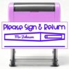 Topluesse Personalized Sign and Return Stamps Self Inking Custom Grading Teacher Stamp Classroom
