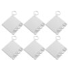 TOPPERFUN Keychain of Sublimation 6pcs Chain Blanks for Graduation 2026 Heat Transfer Mdf with Metal Ring, Lightweight and Portable Graduation Season Accessories for Graduates