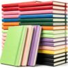Topphopy 36 Pack Pu Leather Lined Journal Notebooks, A5 Executive Notebooks Bulk, 5.5 x 8.3 Inch Hardcover Notepad for Business Office School (solid color)