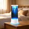 Tornado Motion Lamp 7 Color Changing LED Ambient Light USB Rechargeable Water Vortex Lamp Modern Cylindrical Design Relaxing Mood Light for Bedroom Living Room Office Home Decor Gift for Kids