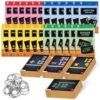 Tosstuki 24 Pack Math Flash Cards Set for Addition Subtraction Multiplication Division Mathematics Flashcards with 24 Rings 208 Flash Cards Math for 1st, 2nd, 3rd Grade Classroom Home, 52 Sheet/Pack