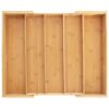 Totally Bamboo Expandable 5-Compartment Drawer Organizer, Expands from 13 to 22" Wide