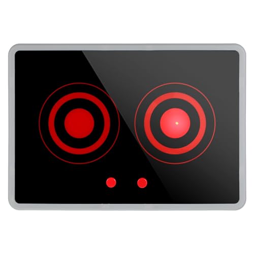 Totority Kids Play Kitchen Appliance Toy Realistic Induction Stove with Sound & Light Play Kitchen Stove Top for Toddlers Portable Pretend Burner for Indoor Outdoor