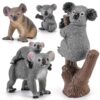 Totsmile 4PCS Koala Toys Figurines, Australian Animal Toy for Kids Boy Girl