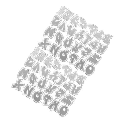 TOVINANNA 2pcs Carbon Steel Alphabet Letter Cutting Dies for Card Making and Embossing, 26 Uppercase Letters with Smooth Edges, Easy for Beginners, for Wedding Cards and Holiday Scrapbooking