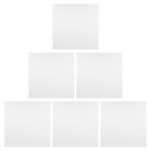 TOVINANNA 6pcs White Felt Bulletin Boards for Wall, 11.8x11.8 Inch Square Self Adhesive Felt Wall Tiles with Easy Installation and Bend Resistant Features, Decorative Memo Boards for School