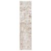 Town & Country Luxe Opaline Bold Marble Runner Area Rug with Glam Metallic Ribbed Texture Pile, Taupe, 1'9"x7'2"