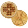 TOWO 2-in-1 Solitaire Labyrinth Board Game, Marble Maze Balancing Toy