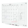 TOWON 47 x 35 Inch Large Glass Dry Erase Board, Magnetic Whiteboard Calendar, Monthly Planner Set, White