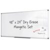 TOWON Magnetic Dry Erase Board White Board, Silver Aluminium Frame, Whiteboard for Wall with Pen Tray and Accessories for Office, Homeschool, 48 x 24 Inches