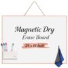TOWON Rose Gold 24 x 18 Inch Magnetic Dry Erase Board, Narrow Aluminum Frame Whiteboard, Wall Mounted or Hanging White Board for Home Office, Apartment, Dorm Decor, with Mounting Hardware and Rope
