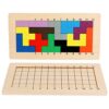 TOWO Wooden Pentomino Puzzle Game, Tangram Math Blocks for Kids