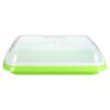 TOYANDONA Green Pp Sprouter Tray for Bean Sprouts and Vegetables with Densely Small Holes and High Budding Rate, Soil-Free Growing Tray for Home Hydroponic Germination