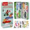Toydea Portable Magnetic Game Puzzle Box – Road & Park Theme 30+ Pcs – Travel Toy for Boys Ages 3-6 – Ideal for Car & Plane – Promotes Motor Skills – Great Gift