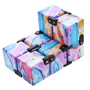 Toynk Infinity Cube Fidget Toy Blocks | Sensory Stress Relief Toy for ADD, ADHD, Autism | Anxiety Reducing Mini Fidget Games | Improves Hand & Wrist Dexterity | Brain Teasers for Focus and Relaxation