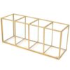 Toyosport Gold Pencil Holder, Gold Makeup Brush Holder, 4-Compartment Desktop Organizer, Transparent Glass Holder, Ideal for Makeup, Office, School Items Storage