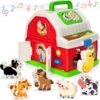 Toys for 1 2 3 Year Old Boys Girls, Farm Animal Toys with Musical for Kids