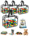 Toy Storage Bags Large Clear Pvc Organizer Container with Handles Zipper