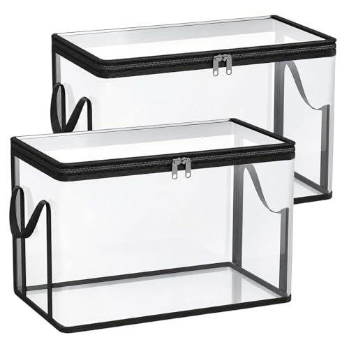 Toy Storage Container,2-Pieces Transparent Plush Dolls Chest | Stuffed Animal Container - for Living Room Playroom Study Room Balcony Dormitory Apartment Farmhouse Home Balcony