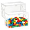 Toy Storage Organizer Box, 2-Pieces Plush Dolls Organization Bins
