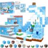 ToyUnited Magnetic Blocks - 100PCS Magnetic Building Blocks Glacier Castle, STEM Montessori Sensory Toys for Toddlers Kids Boys Girls Ages 3 4 5 6 7 8 9 10+ Holiday Birthday Gifts