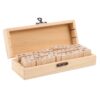 Toyvian 42pcs Wooden Letter Stamps Set in Graceful Script Style for Card Making and Diary Entries, Flexible Combination and Optimized for Organization, Beige Color Scrapbooking Stamps