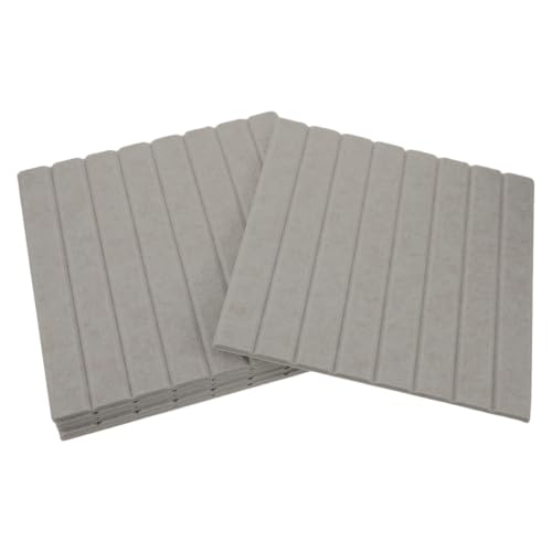 Toyvian Self Adhesive Felt Bulletin Board Tiles with Noise Reduction and Warping Resistant Features 6pcs 12 Inch Beige Sound Absorbing Wall Art for Classroom and Office Wall Decoration