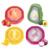 TQRR Reusable Fruit and Veggie Savers - Set of 4 Silicone avocado Storage Container for Fridge, Avocado Saver, Ideal for Onion, Tomatoes, Lemons, Orange and Tomato