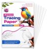 Tracing Paper 8.5x11 in, 50 Sheets, Transparent Sketch Paper 63gsm