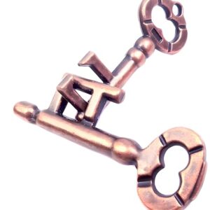 Traditional Metal Brain Teaser – Classic Puzzle Toy for Logic & Skill Development (Keys)
