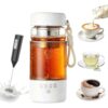 Travel Glass Electric Kettle 0.45 L, 300 W, 4 Temperature Settings, White